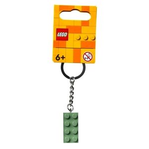 LEGO Sand Green Brick Tile Keychain Bag Charm BNWT SO RETIRED!